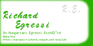 richard egressi business card